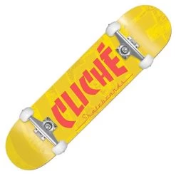 Cliche Skateboards Banco (Yellow) Complete Skateboard - 7.5'' X 31.5''