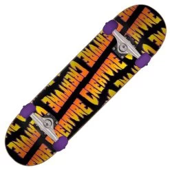 Creature Skateboards Logo Scream Black/Orange Mini Complete Skateboard - 7.25'' X 29.9''