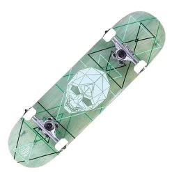 Enuff Skateboards Geo Skull Green Complete Skateboard - 8.0'' X 32''