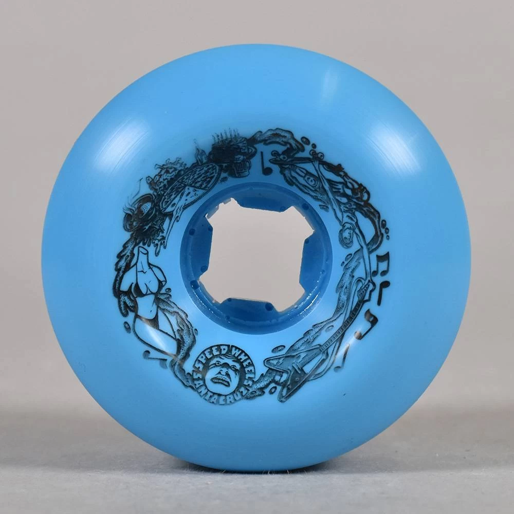 Santa Cruz Skateboards Shark Vomits (Blue) 97A Skateboard Wheels 60mm 3 Santa Cruz Skateboards Shark Vomits (Blue) 97A Skateboard Wheels 60mm - Image 3