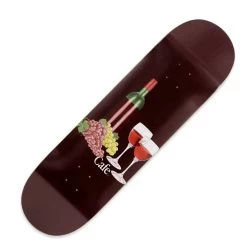 Skateboard Cafe Vino (C2 Shape) Burgundy Skateboard Deck 8.375''