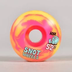 Snot Wheel Co. Swirls (Pink/Orange) 101A Skateboard Wheels 52mm