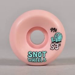 Snot Wheel Co. Team (Pastel Pink) 99A Skateboard Wheels 53mm