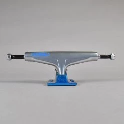 Tensor Trucks Aluminum Stencil Mirror (Raw/Light Blue Fade) 5.5 Skateboard Trucks - 8.25''