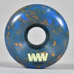 Wayward Wheels Swirls (Navy/Orange) Skateboard Wheels 53mm -Pro skate shop wayward wheels swirls navy orange skateboard wheels 53mm p55393 129878 image